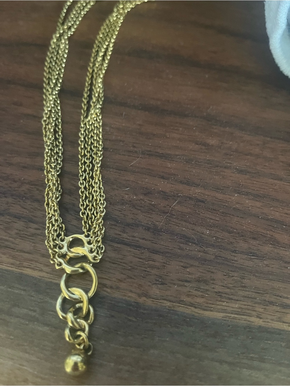 Multi-Strand Gold Tone Chain Necklace - Gold
